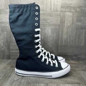 Converse XX-Hi Sneakers 3 Black Knee High Canvas Tall Boots NEW
